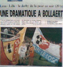 La une du journal de 'la voix du nord'